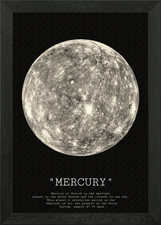 Listing image for Mercury Planet Framed Wall Art Poster Canvas Print Picture