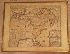 Listing image for America. New France Map 1719. La Nouvelle France En 1719. Framed Print. Antique.