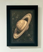 Listing image for Saturn Space Planet Art Print Postcard 6x4 Inch Unframed Celestial Wall Art