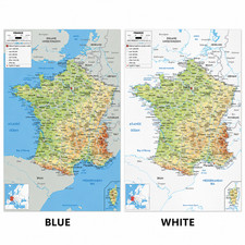 Listing image for France Map Poster Laminated Poster Educational School Wall Art Print A5 - A1